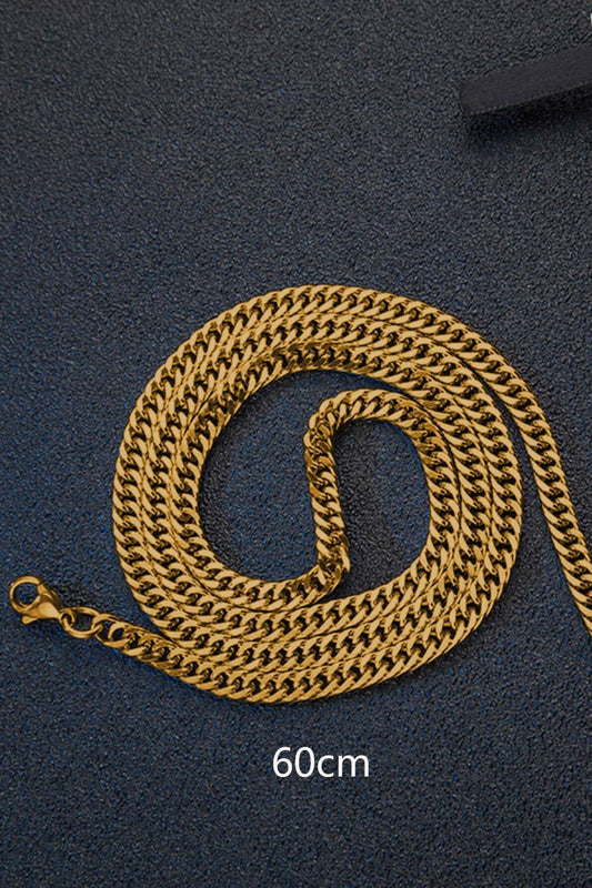 Paslanmaz Erkek Kalın Sık Zincir - Ithal Kararmaz Zincir Kolye