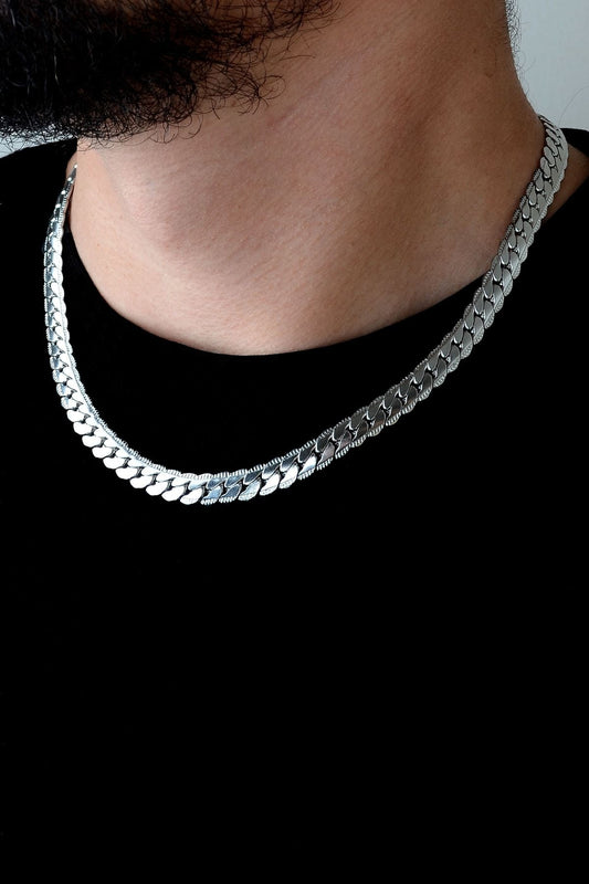 Paslanmaz Kısa Erkek Kalın Ejder Pulu Zincir - Ithal Kararmaz Zincir Kolye